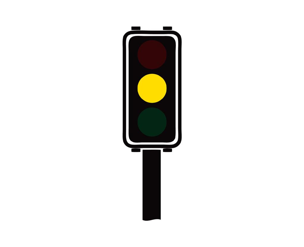WalkSafe Traffic Signal Flashcards Yellow Yellow means be careful,