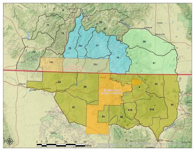 Figure 1. Map of the CLPA area showing Game Management Units and Indian Reservations.