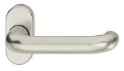 Lever handles for framed doors fixed on oval rose, with concealed fixing and support mechanism mm -hole 9 mm -hole for fire and smoke stop doors* ƒ 7276 25