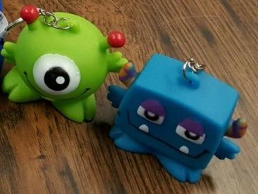 Silly Monster Keychains! The Prize Squad will give you a ticket and candy for EACH Monster keychain you have.