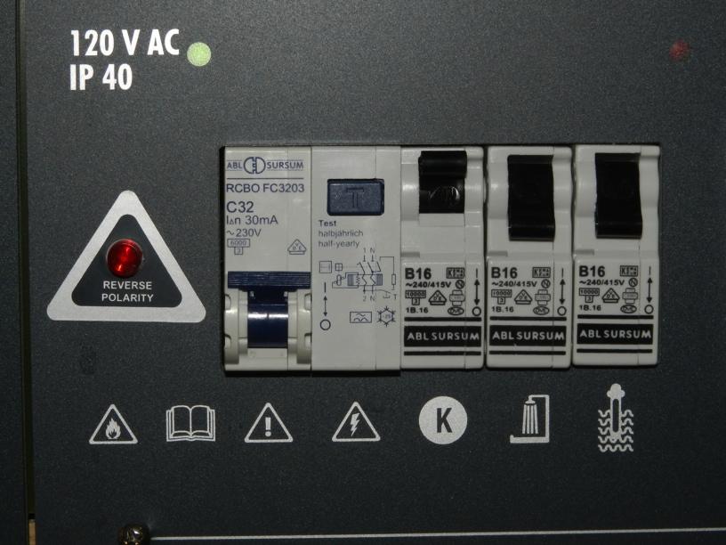 110v Breakers 110v breakers: ensure these are on when using 110v outlets (when on shore power) main breaker: leave on at all times water heater breaker: leave this off The 110v outlets will