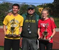 Keiko Hector of Palos Verdes (above, center) was the 2011 winner, pictured with Coach Fish and PV Coach Renee Capozzola.