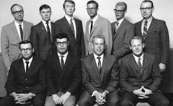 1968 Meat Animal Evaluation Team Back: J.C. Meiske (Coach), James Hahn, Larry Kruger, Alan Johnson, Stephen Koester, W.R.