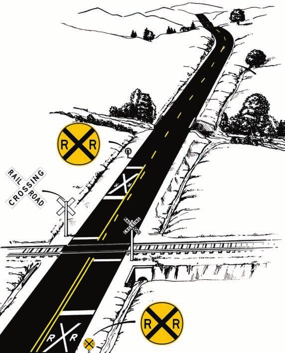 Traffic Sign Handbook for Local Roads Figure 14: Railroad crossing signs and markings W10-1 This sign is required by