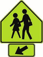 An S1-1 sign is never used without a supplemental plaque. LOCATION. When marking a crosswalk, the sign assembly assumes deceleration to an advisory speed of 0 mph (stopped).