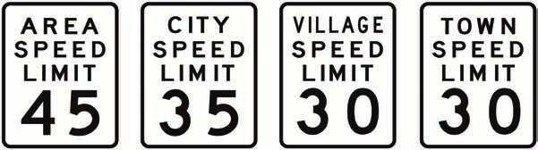 Where a highway subject to the statewide speed limit is within, or adjacent to, an area speed limit, NYR2-2 signs shall be placed at suitable locations on that highway to inform motorists leaving the