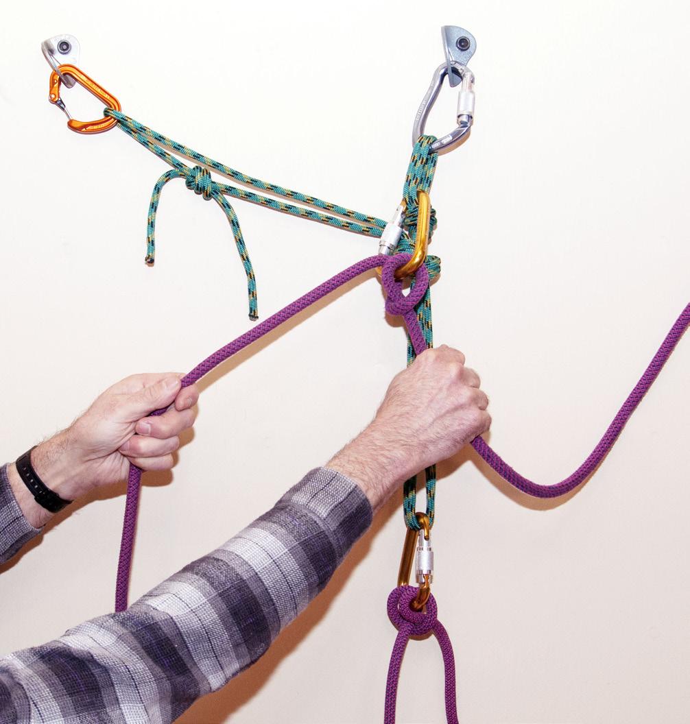 ASSOCIATION OF CANADIAN MOUNTAIN GUIDES Belaying Fixed-point Belay Fixed-point Belay This is a method of belaying the leader using a manual braking device such as a tube or Munter hitch attached to a