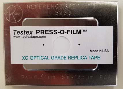 compensate for the thickness of the polyester film on the Press-O-Film TM.