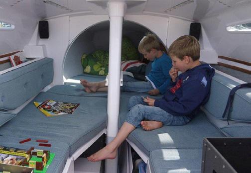creature comforts for longer adventures Option of a galley with storage