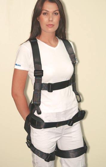 ring on waist for work positioning Triangle back padding Chest strap options - 25mm standard Padded shoulder