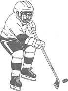 When stopping, the puck is kept under control by cupping the stick blade over the