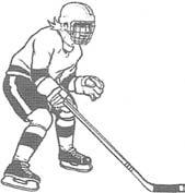 POKE CHECK 1. Primary vision is on the player: peripheral vision is on the puck. 2. Stick is held with one hand. 3. Keep the elbow slightly bent and close to the body. 4.