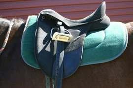 because the material is less expensive to produce than leather. An example of a good type of synthetic saddle.