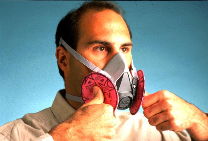 respirator is properly seated to the face.