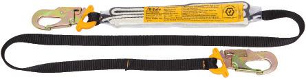 B-SAFE SHOCK ABSORBING LANYARDS & INERTIA REELS CONFINED SPACE HARNESSES SINGLE LEG SHOCK ABSORBING LANYARDS Purpose: Shock absorbers are designed to reduce the fall arrest forces on the body to less