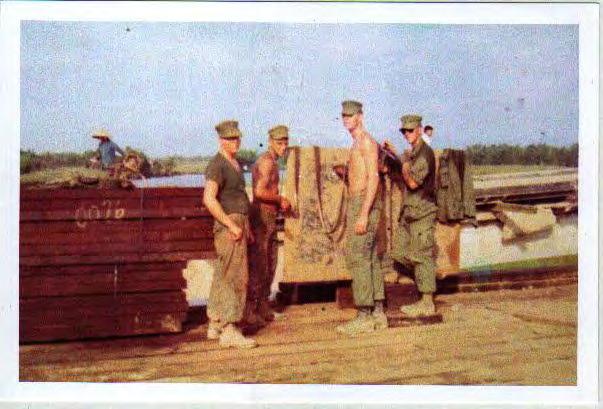 our tools to return fire. Another thing we did was mount machine guns behind armor plating. A fifty cal in the middle and a M-60 on each end.