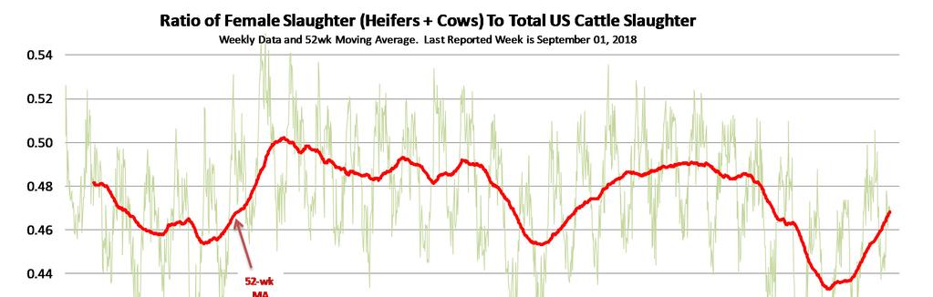 #4 Cattle/Beef Supplies Female Slaughter Ratio Indicates Expansion is