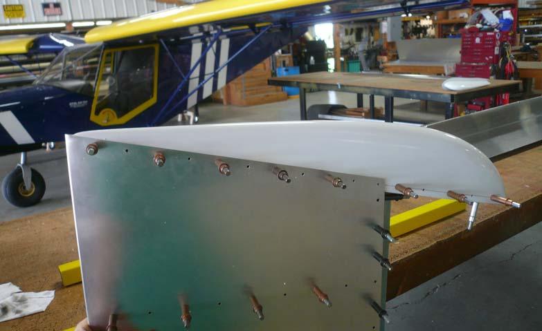 Cleco the Rudder Top Cap back on the Rudder.