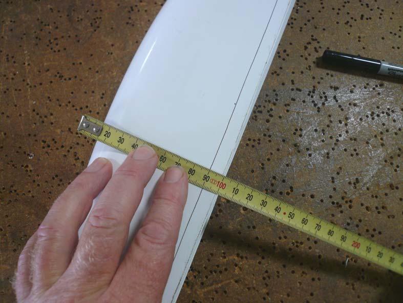 Measure and mark a 10mm line on both side.