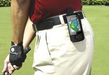 4.4 Carrying the Sonocaddie V350 Series Conveniently attach the belt clip to your belt or clothing.