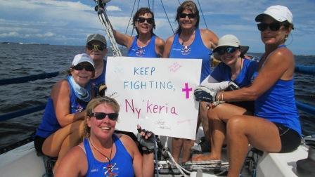 Team Helldiver alone turned in an additional $810 in donations and sailed in honor of their ladies who are battling cancer Leigh (the Commodore s wife from GLYC) and Nykeria (Belinda Hommer s