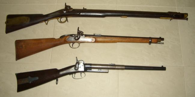 com FOR SALE : Scarce Australian Colonial Issue Brunswick Percussion Rifle with Back Action Lock; Rare Australian Colonial Issue Wilson Capping Breechloader Cavalry Carbine; Greene ( British Type )