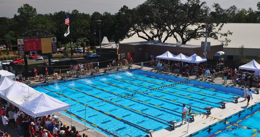 The Morcom Aquatics Center In 2008 Florida State opened its new $10.5 million Morcom Aquatic Center. The state-of-the-art facility is located off-campus next to the Don Veller Seminole Golf Course.