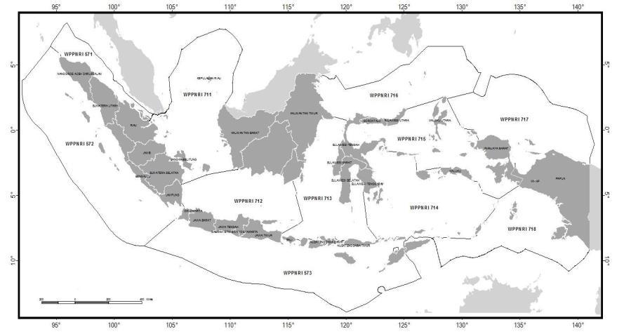 Figure 4: Indonesian Fisheries Management Area (MMAF, 2014) 1.1.5 Fish aggregating devices Traditionally fishermen know that fish congregate around floating objects.