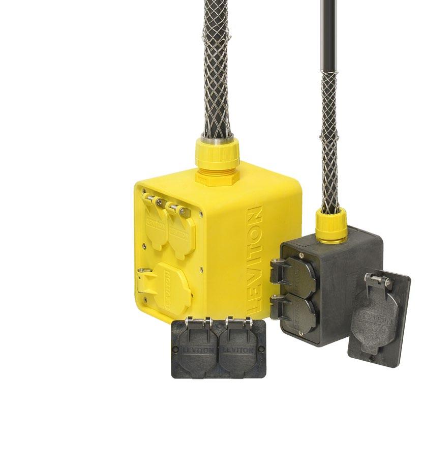 Use of Leviton s non-metallic portable outlet boxes satisfies both NEC and OSHA requirements.
