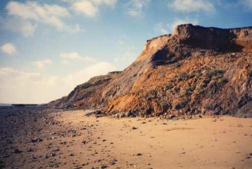 form steep cliffs, soft rocks like clay form gentle cliffs Where the rock