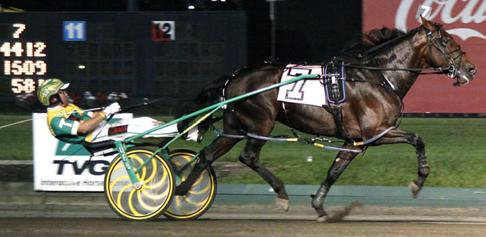 NJ SIRE STAKES FINALS SHOWCASE 2YO CHAMPIONS Johny Rock extended his winning streak to three, scoring a length and a half victory in the $150,000 New Jersey Sire Stakes Final for two-year-old pacing