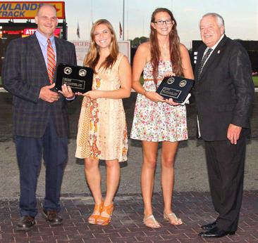 Veronica Fanning, daughter of Tom and Moira Fanning of Jackson, NJ, and Caitlin McDermott, daughter of Kevin and Sheri McDermott of Millstone, NJ each received a $2,500 Standardbred Breeders & Owners