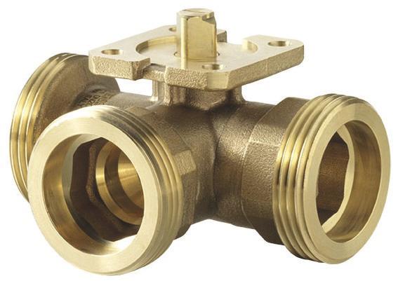 BKTA: 3-way hange-over ball valve (T) with male thread, PN 40 ow energy effiieny is improved Effiieny means preise hangeover with minimum leakage Features 3-way hange-over ball valve with T-bore for