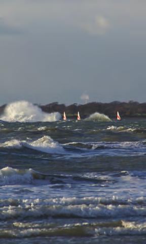 The turn of the tide can change a pleasant cruise into an unpleasant one as the friction of wind and tide in opposition create short choppy seas and a wet and bumpy ride for crews.