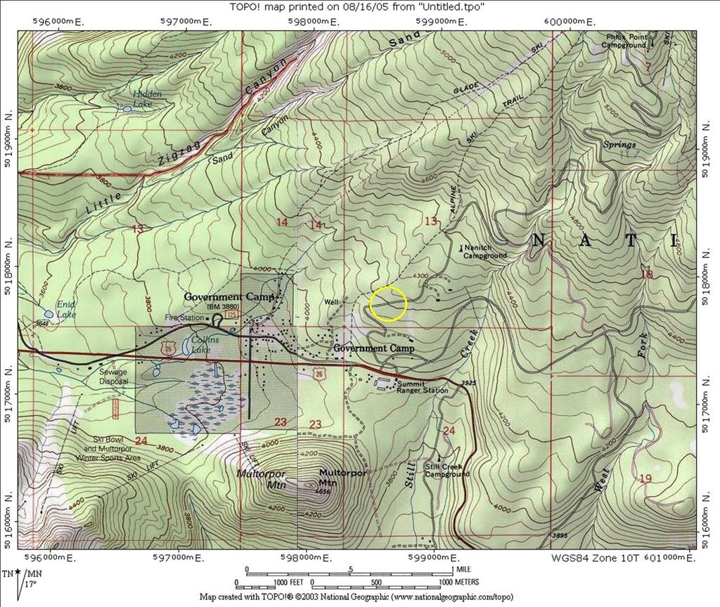 Locality Topographic Maps Locality Topographic Map of Government Camp Site.