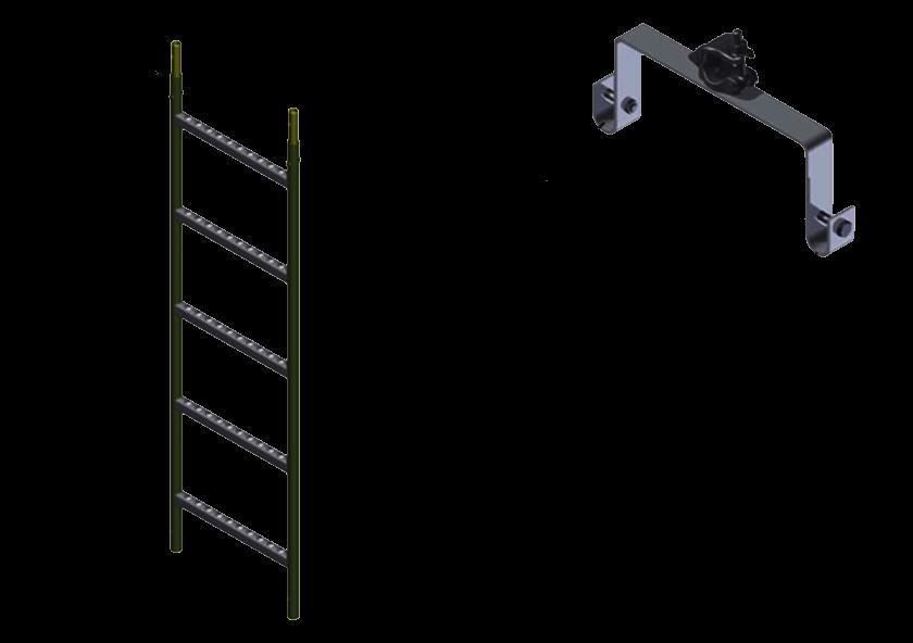 Access Ladder & Ladder Bracket Bracket Width Weight Part # Height m in kg lbs 0.43 17 3.0 6.