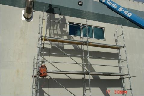 Scaffold GoldAll Round System Test Program Anchor Points Personal Protection Equipment (Tie Off and PPE) Anchor Point at Vertical Anchor point at
