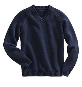 50 Soft-as-can-be 100% cotn for all-day comfort Bulk-free fit under the arms V-neck makes it perfect for layering Shape-keeping rib-knit cuffs and hem classic navy, evergreen, white Logo is optional