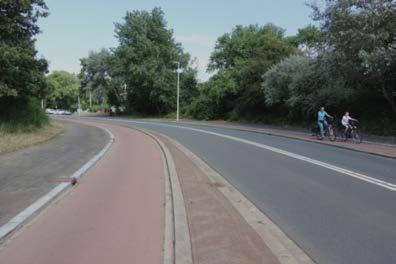 and efficient way to create cycle tracks by replacing a part of the carriageway with a cycle track.