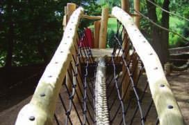 NB17350000 different versions standard V-shape jungle bridge with round reinforced coconut fibre running