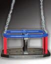 steel chains SZ10022 safety seat red or blue, stainless steel chains Safety seat 465 x 170mm, completely with rope
