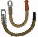Climbing rope gymnasiums Climbing rope made of flexible long hemp according to DIN 83325 galvanised top rope holder, bottom with agglutinated plastic cap or tear-proof sewn leather end Rope diameter