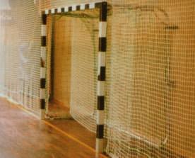 Goal Net for Handball, Volleyball Nets Handball Goal Net DIN EN 749 Exclusiv 3,10 x 2,10m Deepness 0,80/1,00m Mesh 100m 7050.1 Polyethylene, with knots, 4mm, green, Klasse A 7055.