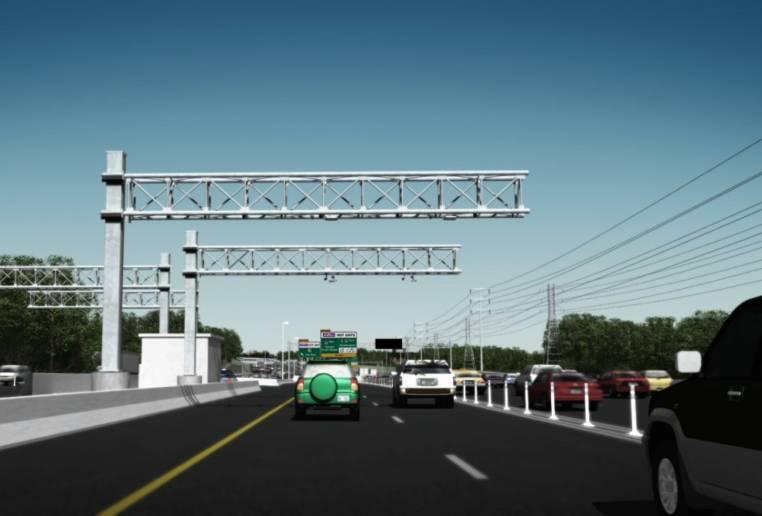 so drivers can make a choice Electronic gantries identify vehicle s entry and exit points,