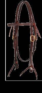 2 contoured breast strap; browband bridle has ties at bit.