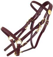 22 This bridle is designed to be easily converted from bridle to halter. It s as easy as fastening two snaps. Made of the finest leather with 3/4 bridle and 7/8 halter cheeks.