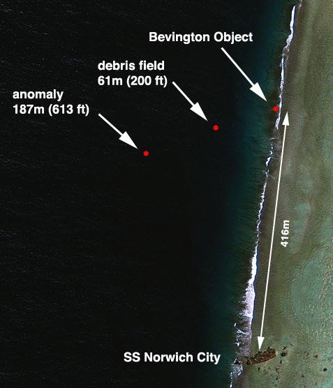 Location, Location, Location Finally, it s worth noting that the anomaly lines up nicely with the Bevington Object and Jeff Glickman s debris field.