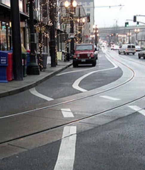 Right Turning Streetcar/ Vehicle Conflict with Thru Bicyclist Motorist Can Yield Streetcar