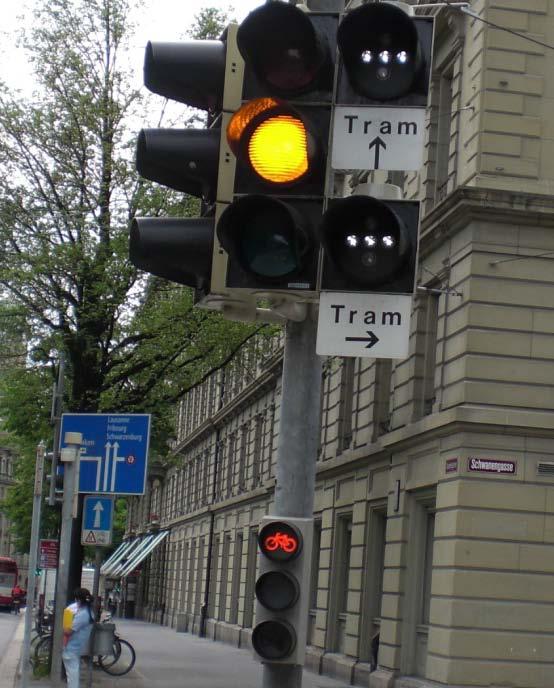 unexpected conflicts Bike signal Streetcar