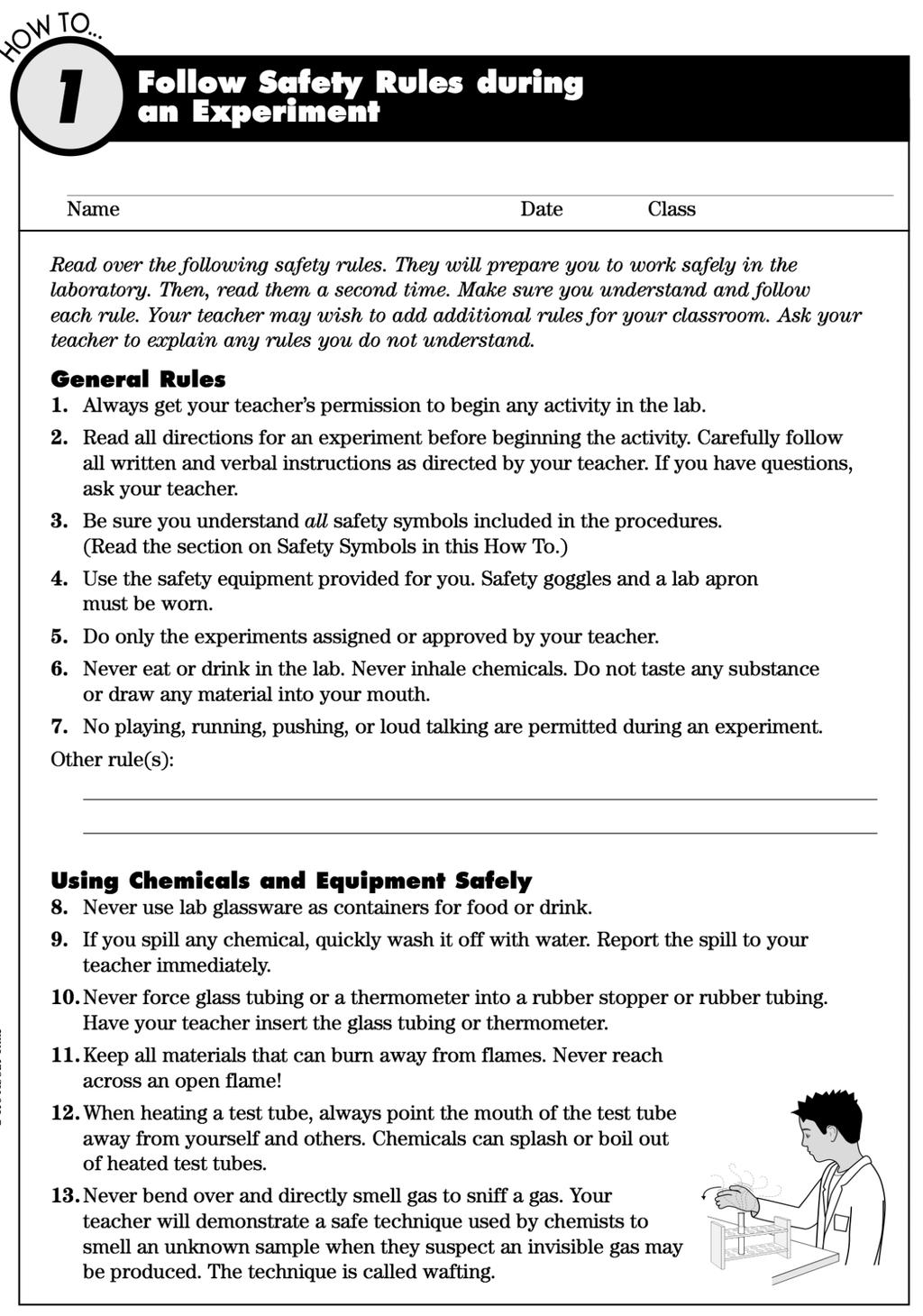 STUDENT I, (Student s name) have read and agree to follow all of the safety rules set forth in this contract.